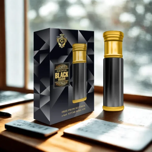 Gediya Black Oud Attar – 6ml Alcohol-Free Roll-On Fragrance