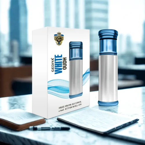 Gediya White Oud Attar Roll-On 6ml | Alcohol-Free Unisex Perfume