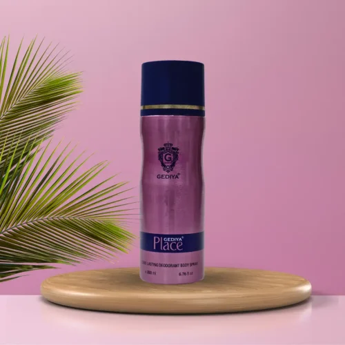 Gediya Place Deodorant 200 ml – Soft Floral Body Spray with Peach & Vanilla